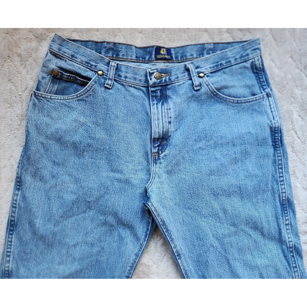 Wrangler 47MWZ Premium Performance Cowboy Cut Jeans Light Wash Mens 36x30 - Picture 4 of 6